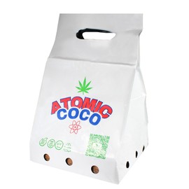 Grow Bag with handles. Special Blend - Peat(70%)+Chips(30%). Low EC Coco Pith block (12X2lb) - designed for herbs, container & hydroponics. Transforma into 72 liters of fluffy nutrient-rich coir. (24)