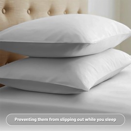 2 Pack Pink Pillowcases – Super Soft Cotton Bed Pillow Covers with Envelope Closure (50x80 cm) – Cozy and Comfortable