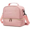 Lunch Bag for Women Double Deck Insulated Lunch Cooler Bag