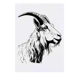 'goat' Temporary Tattoo - Water Resistant, Skin-Safe, Non-Toxic Transfer (TO00062489)