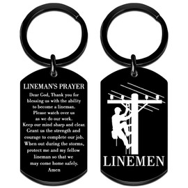 MigPio Lineman Gifts for Men Lineman Tools Linemen Prayer Keychain Lineman Party Decorations Linemans Appreciation Gift Birthday Valentine's Day Father's Day Gifts for Linemen