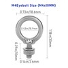 10 Pack M4 Eyebolt with Nut, M4 Screw Eye Bolts