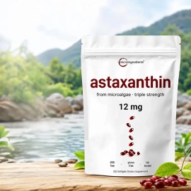 Astaxantina 12 Mg 120 Softgels Para Vitalidad Y Bienestar