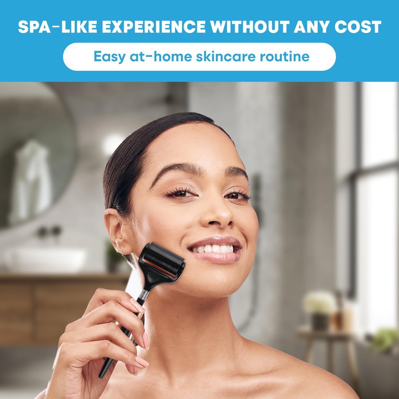 Ultra-Wide Derma Roller for Face - At-Home Microneedling Kit, 0.25