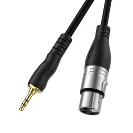 EBXYA XLR to 3.5mm 10ft, 1/8 TRS to XLR Female Stereo Cable, 3.5mm TRS to XLR Female Gold Plated, 24AWG, XLR to 1/8 Mono Plug AUX Audio Adapter Cord for Microphone, Mixer, Laptop, Phone