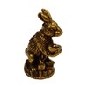 Purpledip Rare Miniature Brass Figurine Bunny Rabbit: Collectible Statue With