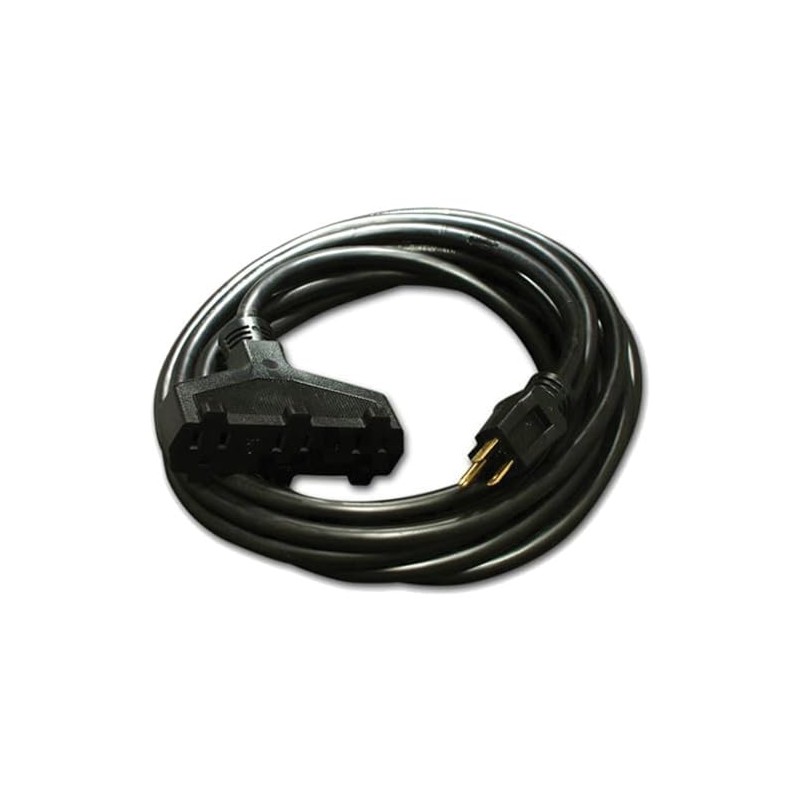 Milspec 50' Pro Power SJTW Triple Tap Extension Cord, 12/3