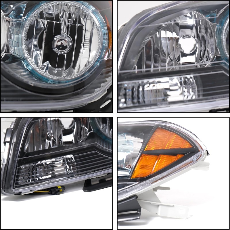 Aresparts 2PCS Headlight Assembly For 2008-2012 Chevy Malibu LT LS