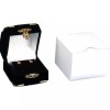 FindingKing 6 Black Velvet Earring Boxes With Brass Corners