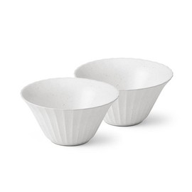 Gwangju Lily White Cotton Bowl 18 2p / 광주요 백합 백색 면그릇 18 2p