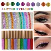 10 Pcs Glitter Liquid Eyeliner Metallic Glitter Eyeshadow Waterproof Long