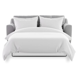 Sleeper Sofa Bed Sheet Set - 4 PC's Sleeper Sofa Microfiber Sheet Set - Microfiber Sleeper Sofa Sheets - 100% Brushed Microfiber Sofa Bedsheets - Easily Fits Upto 4 Inch Drop (Queen, Dark Grey)