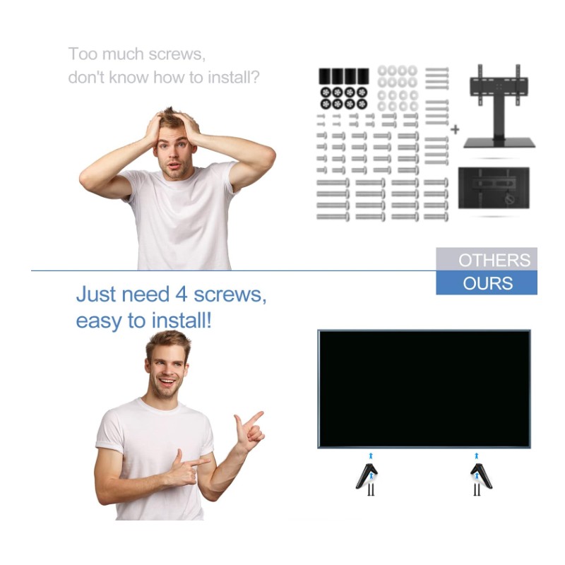 Dinghosen TCL Roku Smart TV Base Stand Legs for 28-65