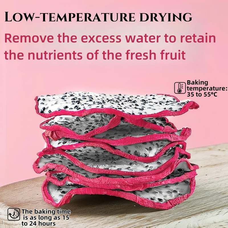 Dried White Dragon Fruit Slices Snacks - (Its Texture Is