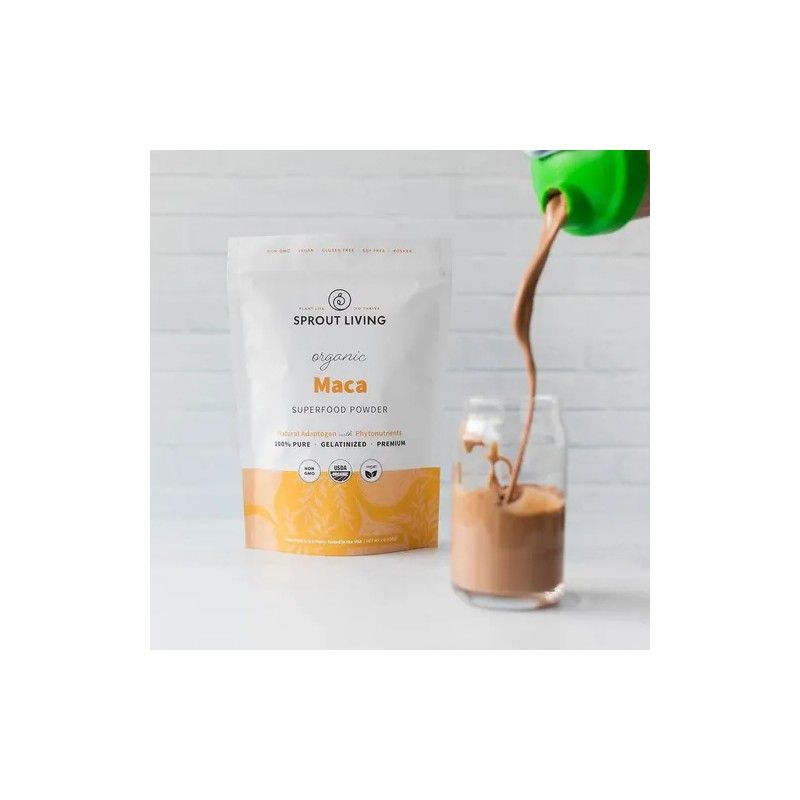 Sprout Living Raiz De Maca Gelatinizada En Polvo 1 Libra