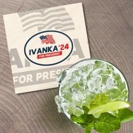 Unbranded Ivanka Trump 2024 For President 4'' X 4'' Square Wooden Coaster