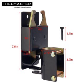 HILLMASTER Heavy Duty 2 Way Farm Gate Latch, Two Way Fence Gate Latch for Metal Gates Livestock Cattle Gate Latches Gate Hardware for Horse Corrals, Ranches(Screws and Instructions Included)