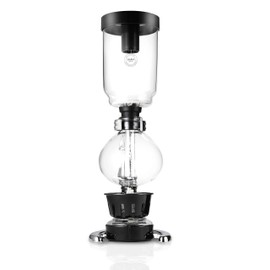 YAMA Glass 3 Cup Tabletop Siphon Gravity Coffee Maker with Alcohol Burner