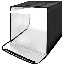 MTSDM 40x40 CM Photography Lightbox, Portable Foldable Mini Table Photo Studio, LED Three Color Temperatures Photo Light Box Shooting Tent Booth with 5 Background Boards for Jewelry Watches Cosmetics