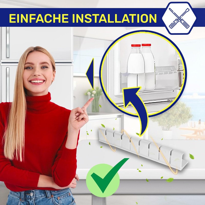 Bottle Holder for Fridge Bottle Shelf 310 x 35 x