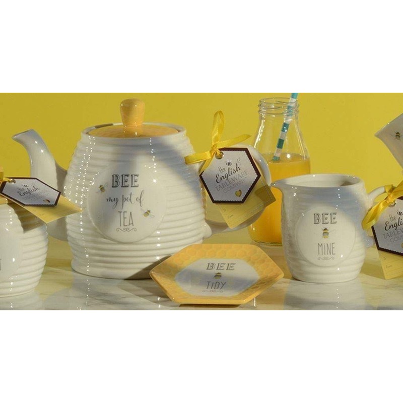 English Tableware Company Bee Happy Jug White