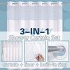 Conbo Mio Hotel Style Fabric Shower Curtain Set with Snap