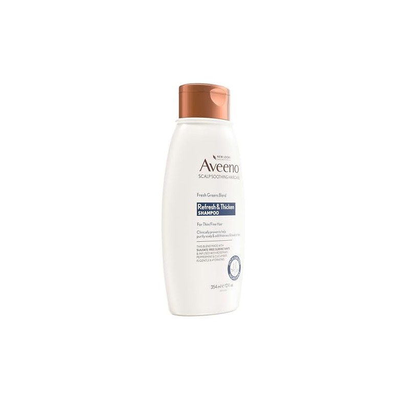 Aveeno Scalp Soothing Fresh Greens Blend Shampoo for Volume, Thickness