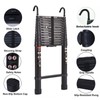 Telescopic Ladder with 2 Hooks, 16.4FT, 330lbs Max Load Heavy