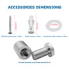 5/8” x 3/4” Inch 4PCS Aluminum Solid Sign Standoff Screws