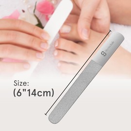 Nail File Diamond Deb Dust Coated Coarse Rough Toenail Files - Rough and Fine Sided Nail Files Podiatry Manicure Autoclavable 6" Pack of 2 (6" Inch)