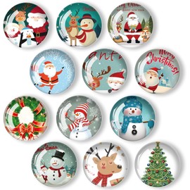 Pack of 12 Christmas Fridge Stickers, Christmas Fridge Magnets, Festive Season, Fridge Stickers for Lockers, Whiteboards, Office Announcements