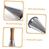 Ciieeo Stainless Steel Cheese Grater with Wooden Handle - Three-Sided