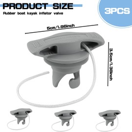 3 Pcs Boat Air Valve Plugs Spiral Air Plugs Replacement for Inflatable Boat Kayak Airbeds