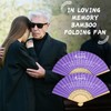 25 Pack Funeral Favors for Guests Handheld Paper Fans, Purple