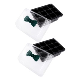 Kisangel Garden Box 12 Holes Sprouting Kit Black Planting Case for Microgreens Salad Leaves