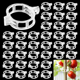 Weysoo Pack of 200 Plant Clips, Reusable Tomato Clips, White Plant Clips for Climbing Plants, Trellis for Tomatoes, Cucumbers, Flowers, Peas, Peppers and Other Trellis Plants