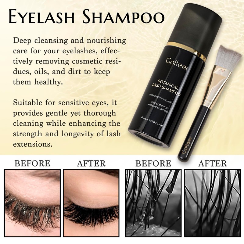 Lash Shampoo -100 ML Eyelash Shampoo Eyelash Extension Cleanser for
