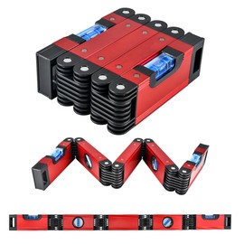 N&S Juvyig Multi-Function Foldable Level Tool - Multi-Angle Measuring Woodworking Tools - Precise Leveling in Any Position Ruler w/Magnetic (Alloy)