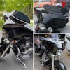 TSUNG 4.5" Smoke Round Windshield Batwing Windscreen Fit for 1996-2013