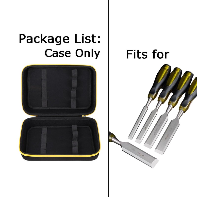 Tourmate Hard Storage Case for HURRICANE/MECHEER/WFOEJEJ/WORKPRO/Milwaukee Wood Chisel Set -