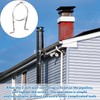 Milageto Chimney Pipe Wall Strap Pipe Bracket Clamp Flue Liner