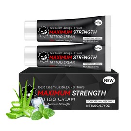 Tattoo Cream Fresh Tattoo Butter Tattoo Cream for Long Lasting Results, Moisturises and Soothes the Skin, Nourishes Dry Skin, Pack of 2 40 g