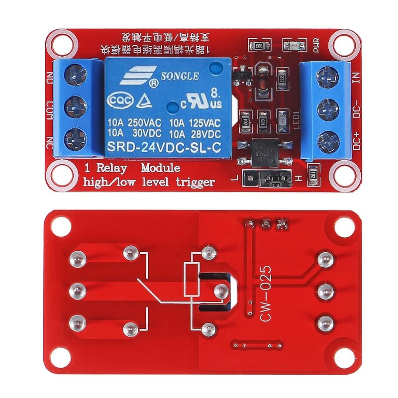 RUNCCI-YUN Pack of 5 One Channel Relay Module 24 V,