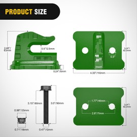 Nilight 2PCS Tractor Bucket Grab Hook 3/8'' Heavy Duty Drop Forged Steel Bolt On Zinc-Coated Cast Tow Max 15000 LBS Green