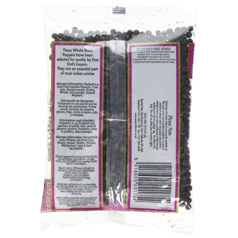 East End Black Pepper Whole, 100g
