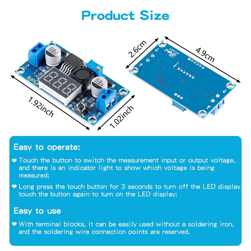 EC Buying LM2577 DC-DC Boost Module, Digital Display Board Adjustable
