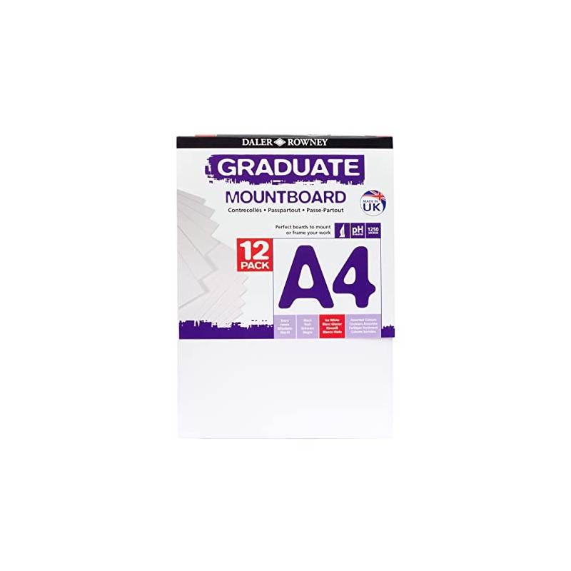 Daler-Rowney Graduate A4 Thick Cream Core Mountboard with Smooth Surface