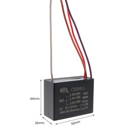 AKZYTUE CBB61 Capacitor 3.5uf+4uf+2.5uf 350V AC Ceiling Fan 4 Wire 50/60Hz for Starting Electric Fan Generator Pump Motor