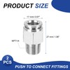 sourcing map 2 Pcs NPT Push to Connect Air Fittings,