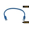 iMBAPrice 1' Cat5e Network Ethernet Patch Cable, 10 Pack, Blue